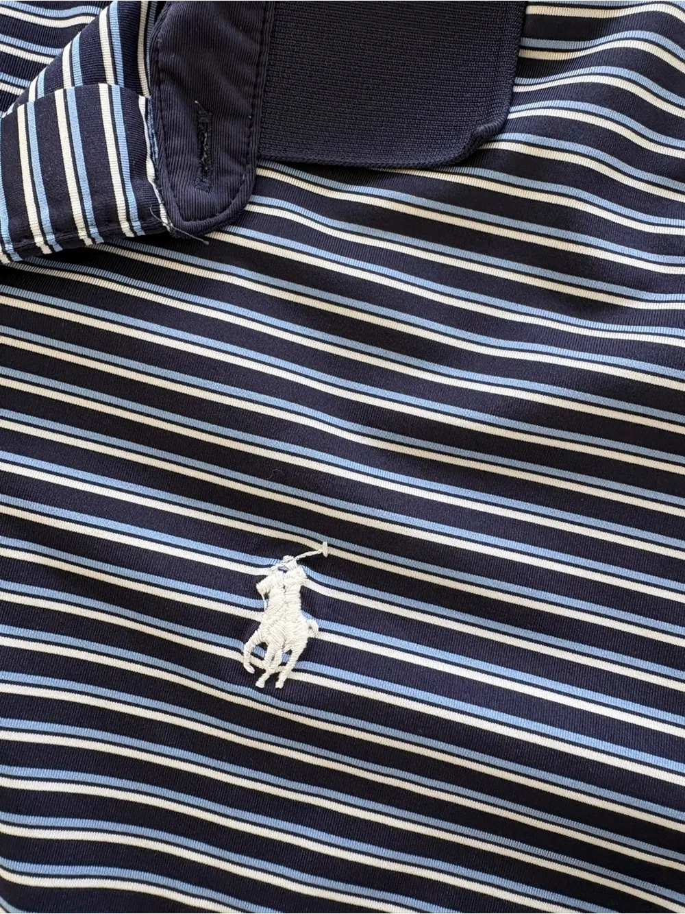 Polo by Ralph Lauren Navy and White Striped Polo